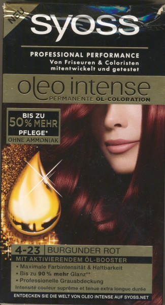 Syoss Color Oleo Intense 4-23 bordeaux rood haarverf - 1set