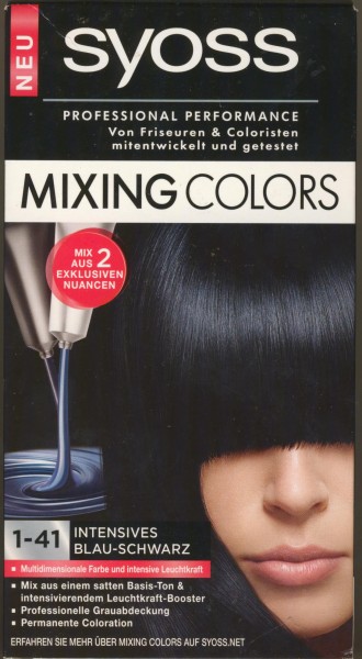 Syoss Mixing Colors Coloration 1-41 Intensives Blau-Schwarz, 1er Pack (1 x 135 ml)