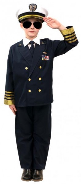Fasching Kostüm Kinder Amerikanischer Marine-Offizier