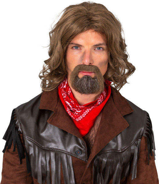 Herrenperücke mit Bart