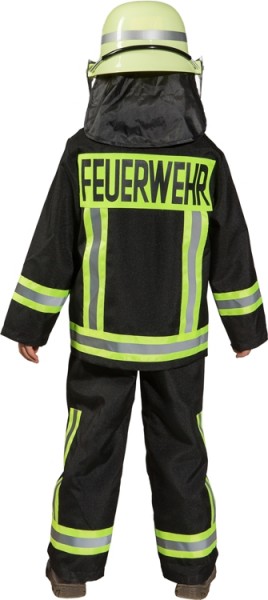 Faschingskostüm Kinder Feuerwehr Junge schwarz
