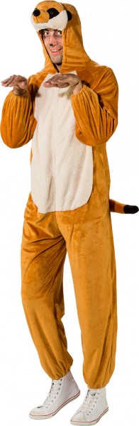 Fasching Kostüm Erwachsene Overall Erdmännchen