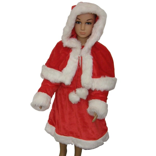 Weihnachten Mantel Kinder Kleid mit Cape Gr. 116/128