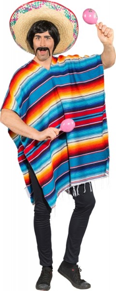 Faschingskostüm Poncho Mexiko (Unisize)
