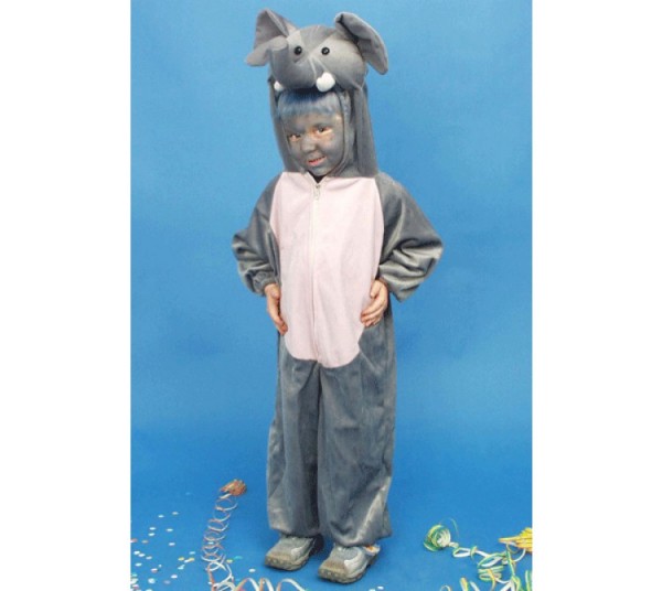 Faschingskostüm für Kinder: Elefant Overall (104 - 116/128)