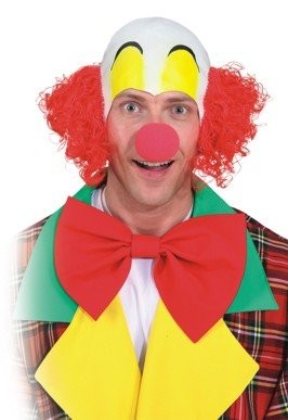 Clownglatze mit Haaren