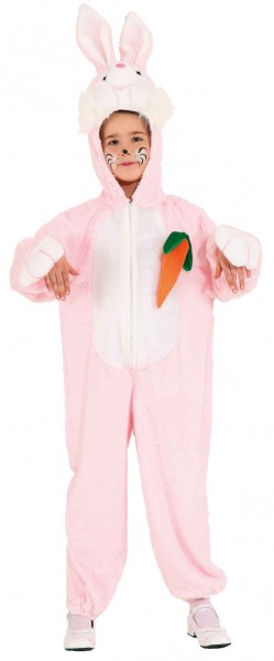 Faschingskostüm Hase rosa mit Möhre - Größe: 140/152