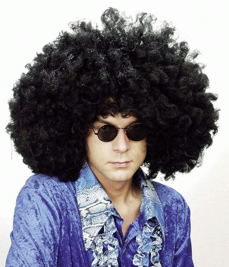Perücke Big Afro, schwarz
