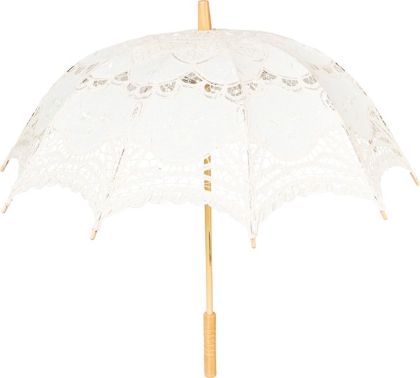 Fasching Schirm mit Häkelspitze