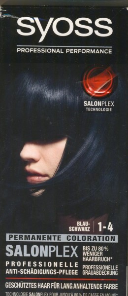 Syoss Professional Performance Coloration Stufe 3, 1-4 Blauschwarz, 115 ml