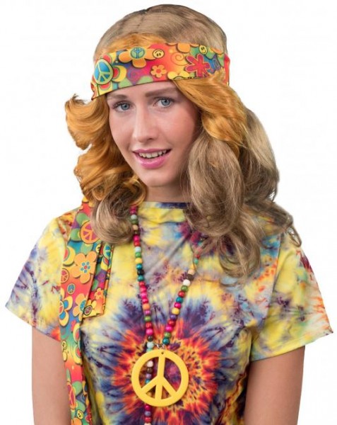 Fasching Set Hippie - Kette und Kopftuch