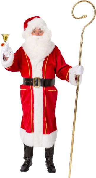 Weihnachtsmannmantel Samt, dunkelrot