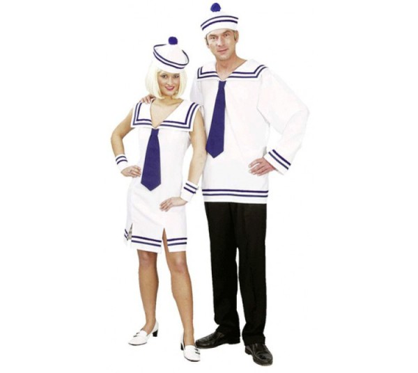Faschingskostüm Herren Seemann (Mütze, Oberteil) - 50/52 bis 58/60