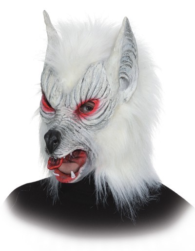 Werwolf-Maske, braun und weiß