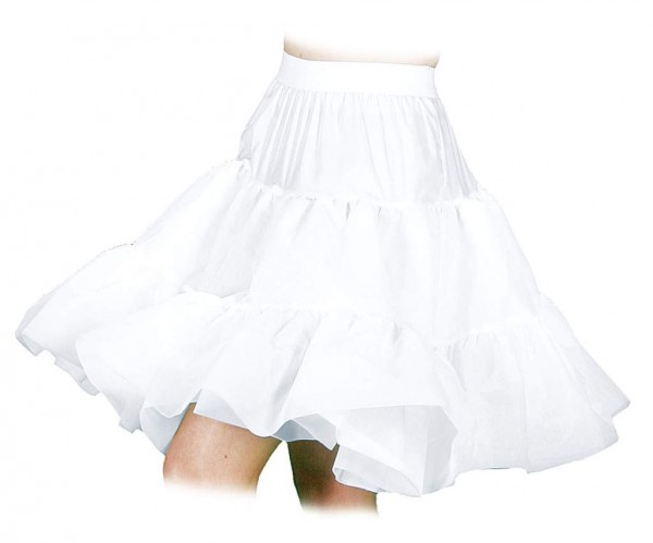 Petticoat - knielang, weiß, 2-lagig