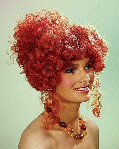 Faschingsperücke July (tizian, schwarz, blond)