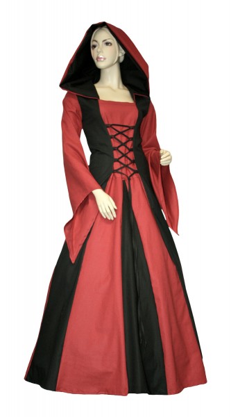 Hochwertiges Mittelalterkleid mit Spitzgugel Lancelotclothing Gr. 40