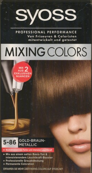 Syoss Mixing Colors 5-86 Gold-Braun Metallic, 1er Pack (1 x 135 ml)