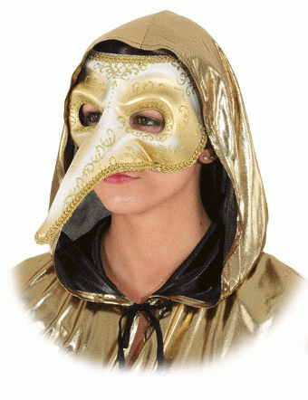 Faschings Halbmaske: Venezia - Farbe: gold