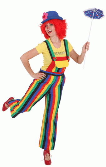 Fasching Kostüm Damen Clownhose gestreift