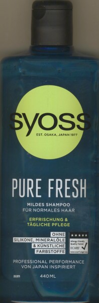 SYOSS Shampoo Pure Fresh, 440 ml