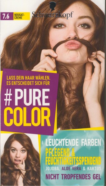 SCHWARZKOPF #PURE COLOR Coloration 7.6 Nougatcreme Stufe 3, 1er Pack (1 x 143 ml)