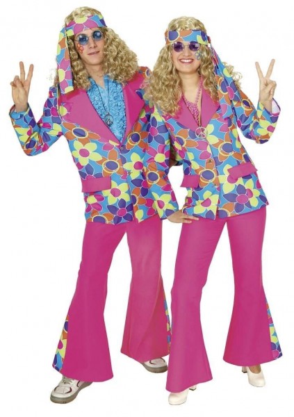 Faschingskostüm Woodsock Girl - Jacke, Hose, Kopfband - Gr.: 34 + 38 Gabardine, 100 % Polyester