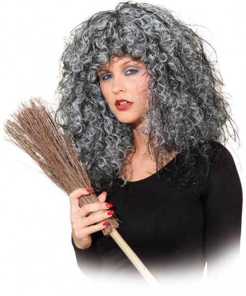 Perücke Crazy Witch, grau