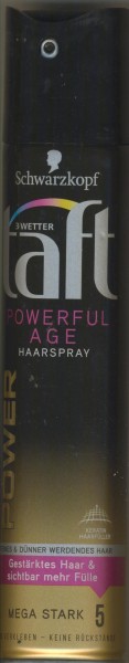 Schwarzkopf 3 Wetter Taft Haarspray, Power Powerful Age Mega Starker Halt 5, 5er Pack (5 x 250 ml)