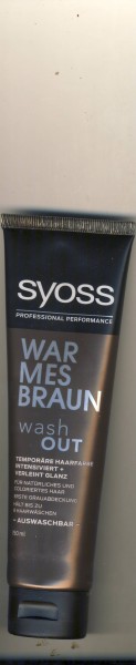 Syoss Wash Out Temporäre Haarfarbe Warmes Braun (150 ml), auswaschbare Haarfarbe lässt Farben wieder