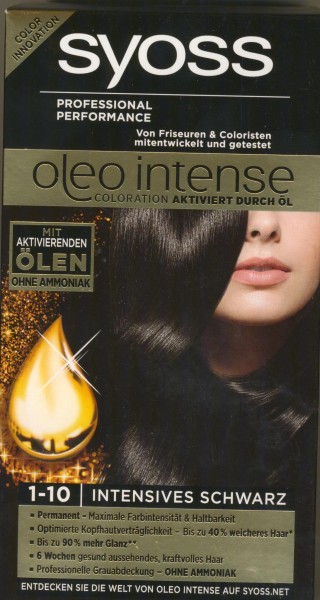Syoss Oleo Intense Coloration, 1-10 Schwarz,1er Pack (