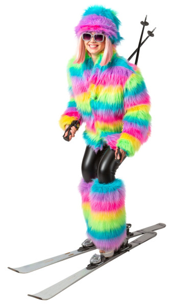 Plüsch-Jacke, langes Flor, multicolor