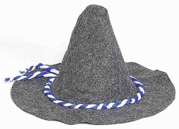 Faschingshut Bayernhut mit blau-weißer Kordel - Einheitsgröße