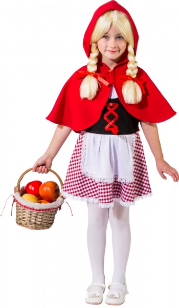 Fasching Kostüm Kinder Rotkäppchen - Kleid mit Cape