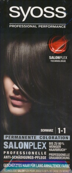 Syoss Haarfarbe, 1-1 Schwarz, 3er Pack (3 x 115 ml)