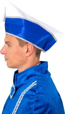Komiteeschiffchen blau-weiß mit Silberborte