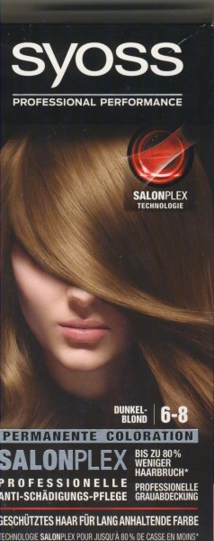 Syoss Haarfarbe, 6-8 Dunkelblond, 3er Pack (3 x 115 ml) von Syoss