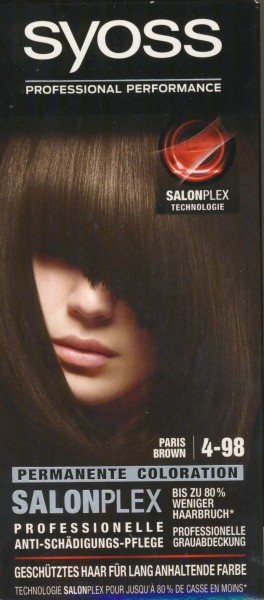 Syoss Haarfarbe, 4-98 Paris Brown, 1er Pack (1 x 115 ml)