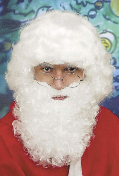 Weihnachtskostüm Nikolaus-Set (Bart und Perücke)
