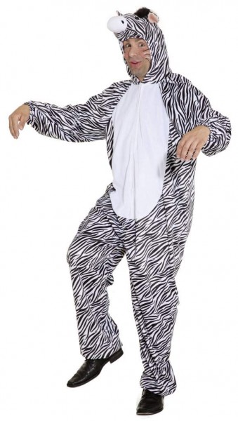 Fasching Kostüm Herren Overall Zebra Gr. 48/52